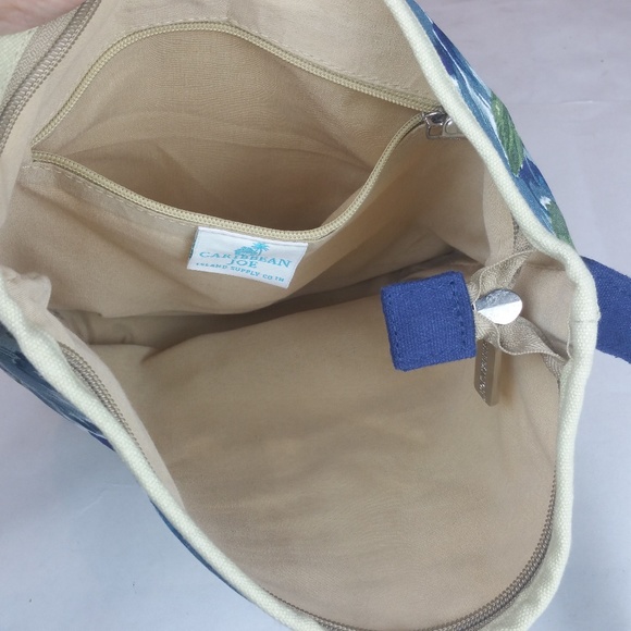 Caribbean Joe Canvas Tropical Crossbody Bag EUC - Picture 4 of 9
